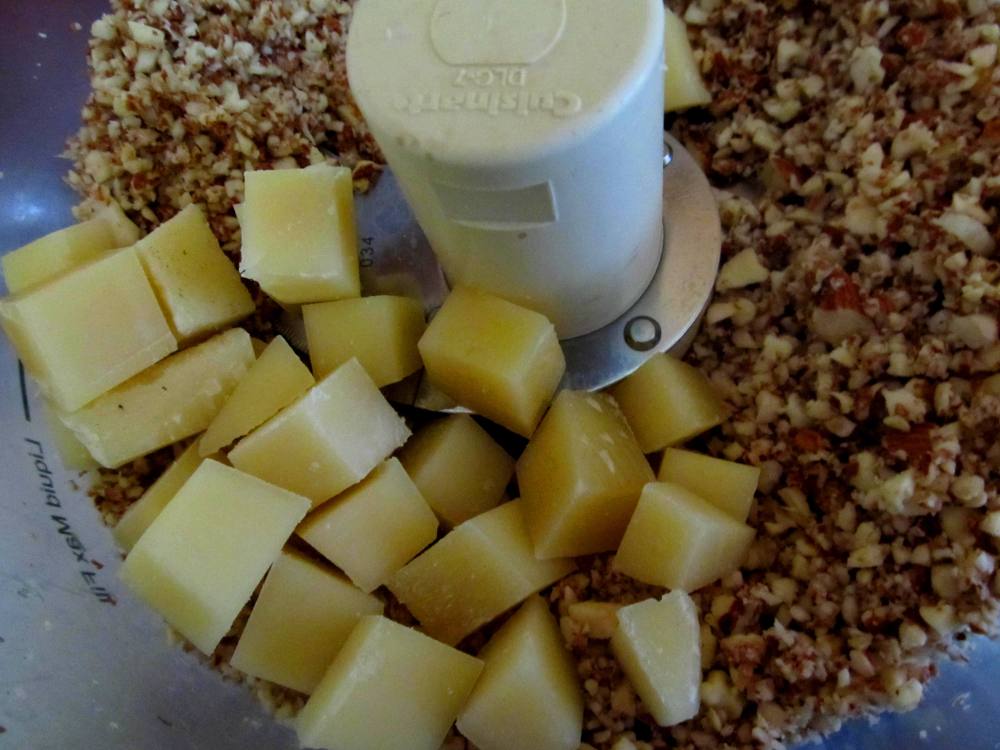 homemade almond basil pesto