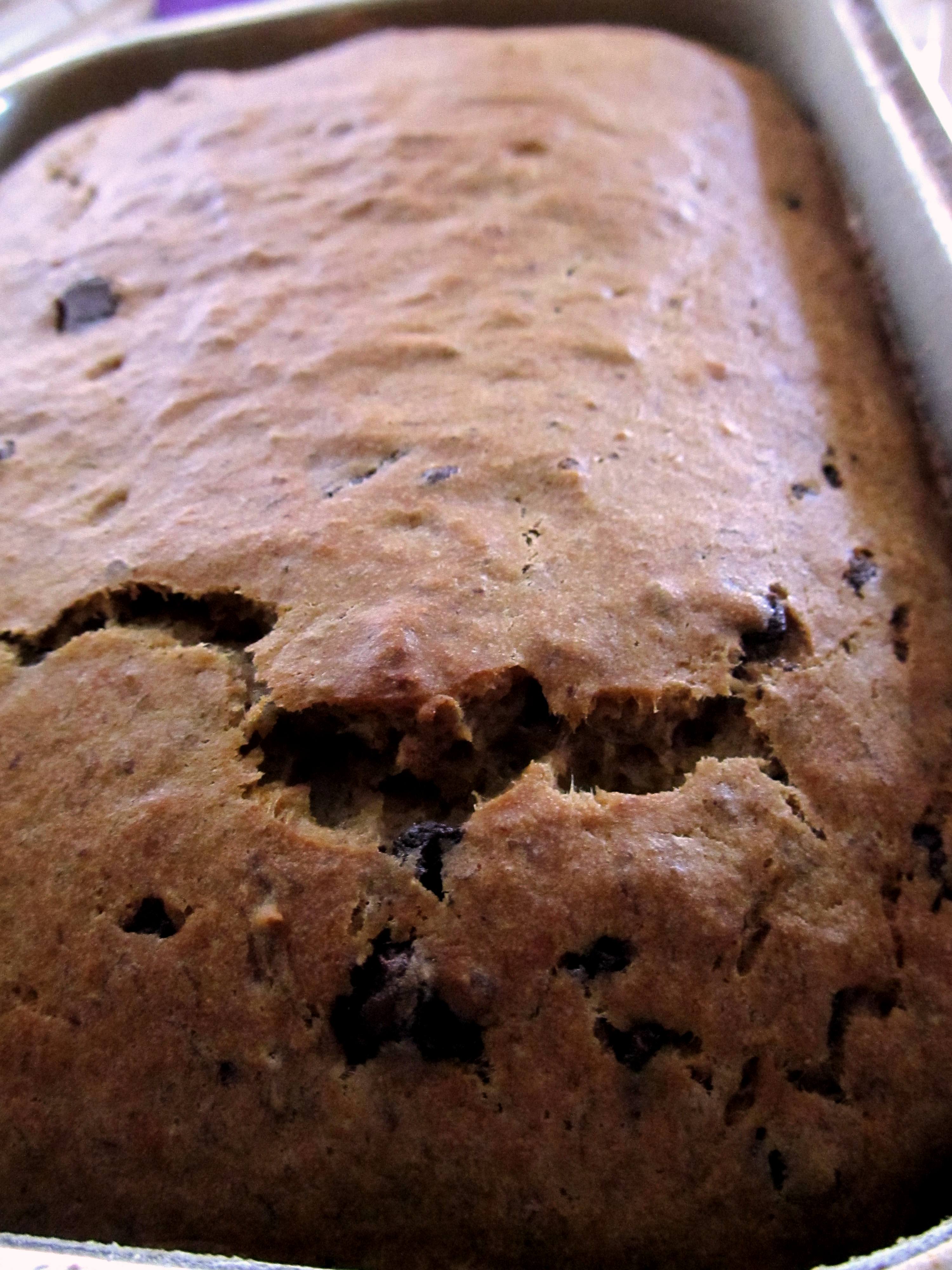 homemade chocolate chip banana bread