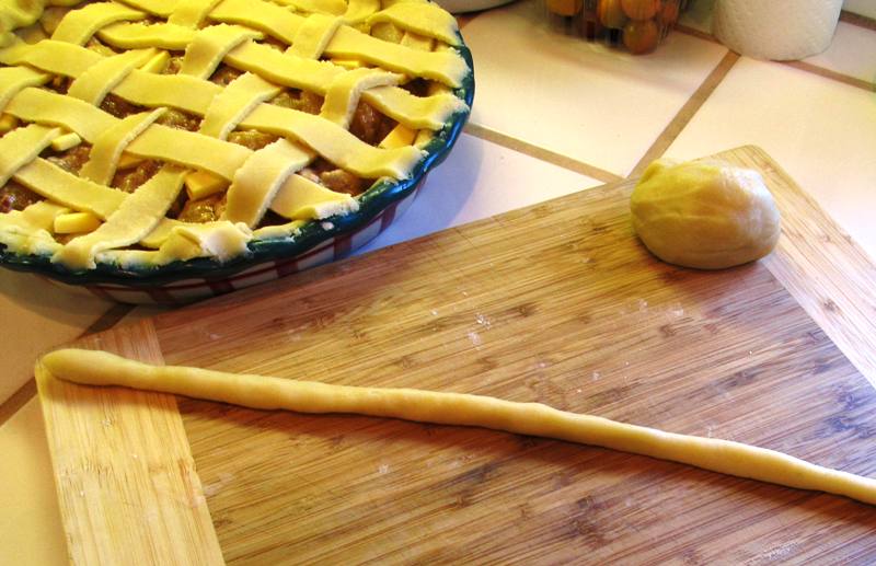 homemade peach pie