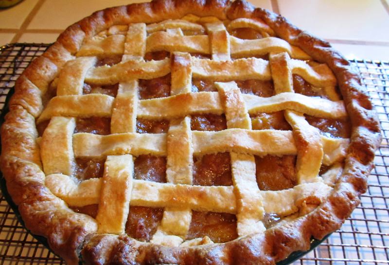 homemade peach pie
